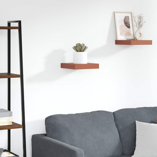 Wandplank Wandgemonteerd Rood 23 x 23,5 x 4 cm Bewerkt hout is nu te koop bij PeponiXL, paradijselijk wonen!
