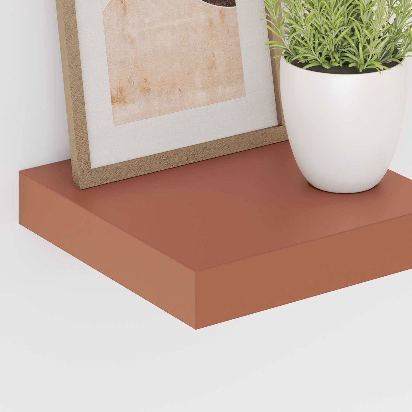 Wandplank met opslag 2 pcs Rood 23 x 23,5 x 4 cm Bewerkt hout is nu te koop bij PeponiXL, paradijselijk wonen!