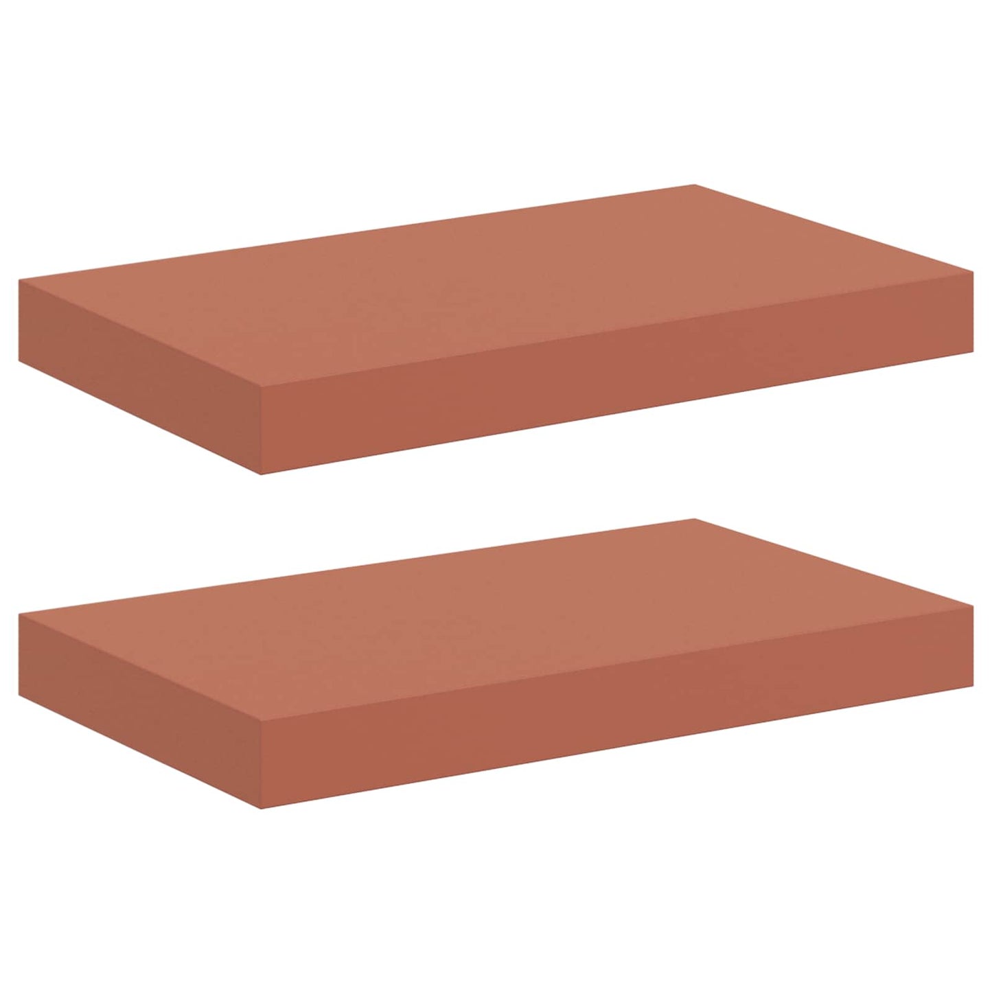 Wandplank met opslag 2 pcs Rood 40 x 23,5 x 4 cm Bewerkt hout is nu te koop bij PeponiXL, paradijselijk wonen!