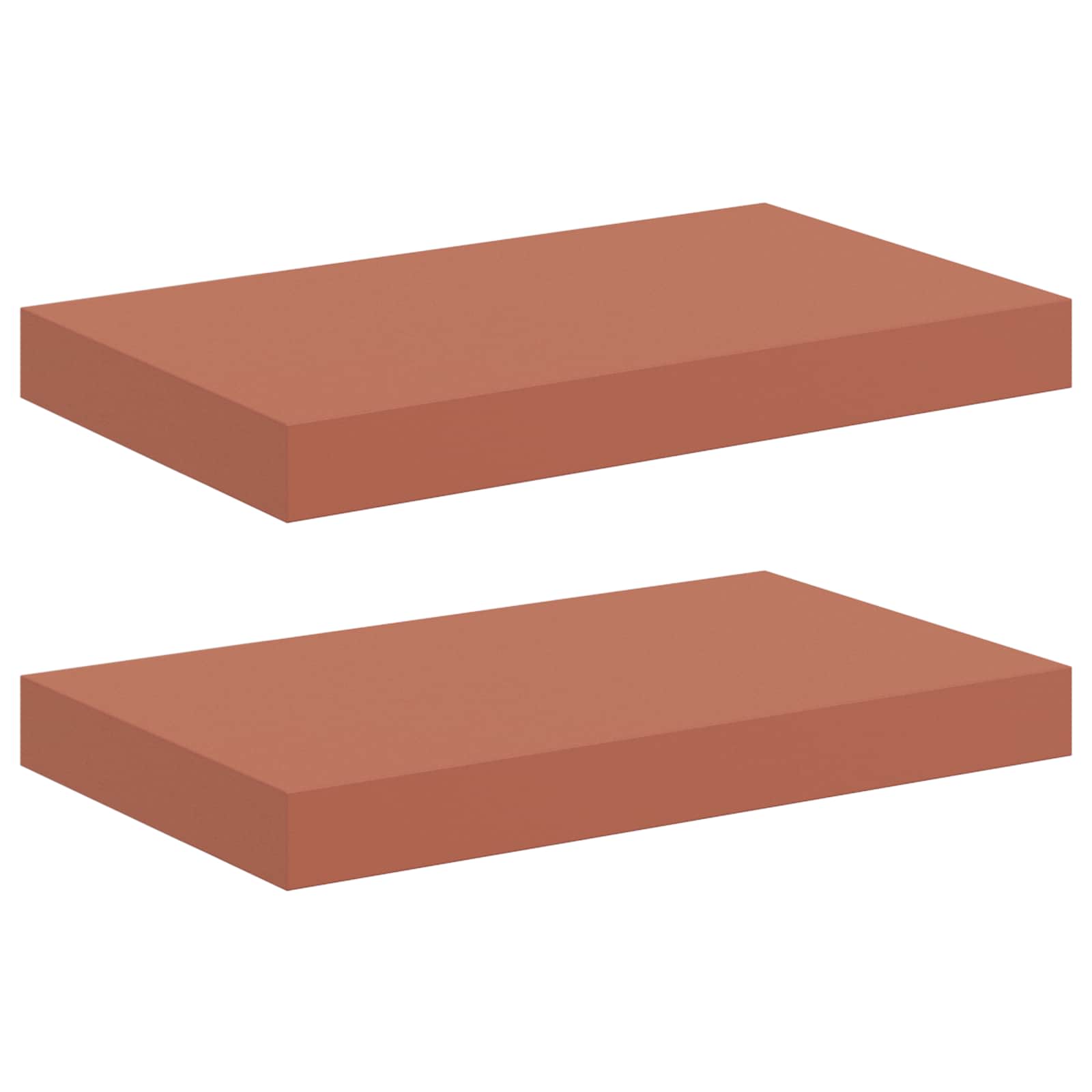 Wandplank met opslag 2 pcs Rood 40 x 23,5 x 4 cm Bewerkt hout is nu te koop bij PeponiXL, paradijselijk wonen!