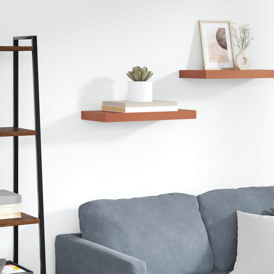 Wandplank Wandgemonteerd Rood 50 x 23 x 4 cm Bewerkt hout is nu te koop bij PeponiXL, paradijselijk wonen!