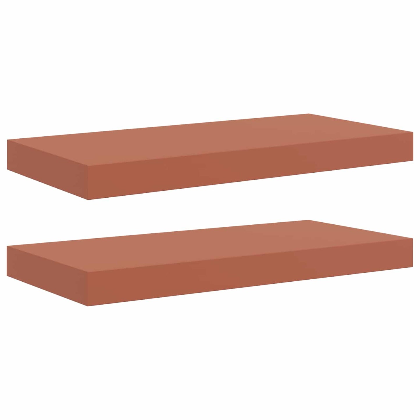 Wandplank Wandgemonteerd 2 pcs Rood 50 x 23 x 4 cm Bewerkt hout is nu te koop bij PeponiXL, paradijselijk wonen!
