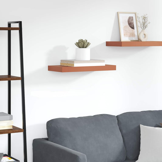 Wandplank Wandgemonteerd Rood 60 x 23 x 4 cm Bewerkt hout is nu te koop bij PeponiXL, paradijselijk wonen!