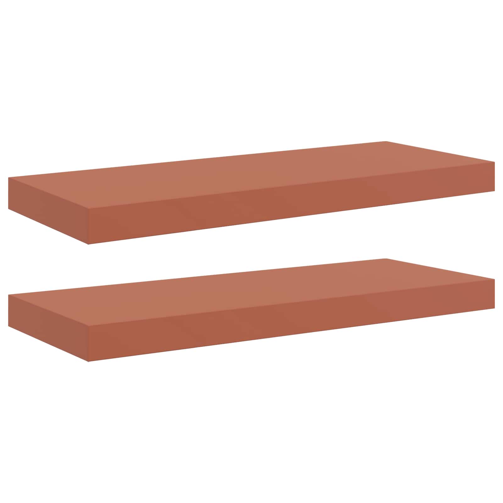 Wandplank Wandgemonteerd 2 pcs Rood 60 x 23 x 4 cm Bewerkt hout is nu te koop bij PeponiXL, paradijselijk wonen!