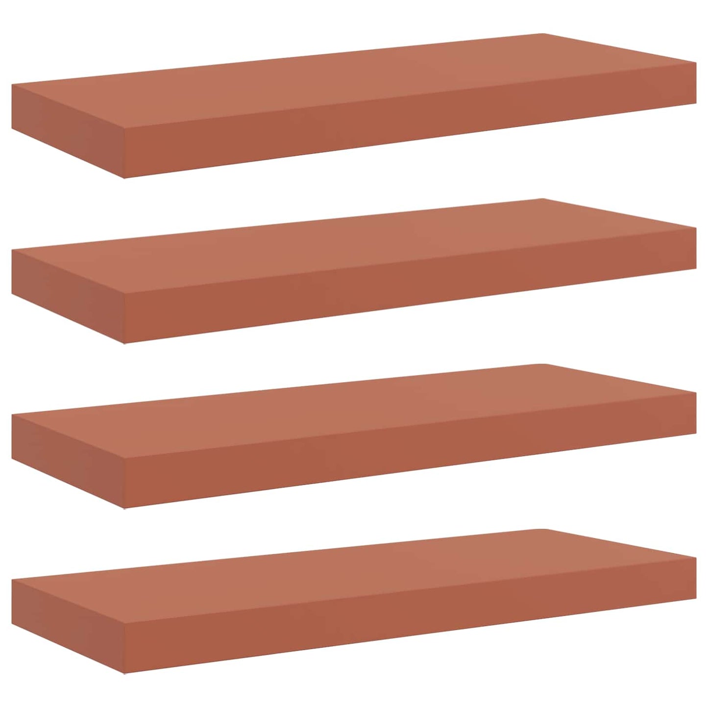 Wandplank Wandgemonteerd 4 pcs Rood 60 x 23 x 4 cm Bewerkt hout is nu te koop bij PeponiXL, paradijselijk wonen!