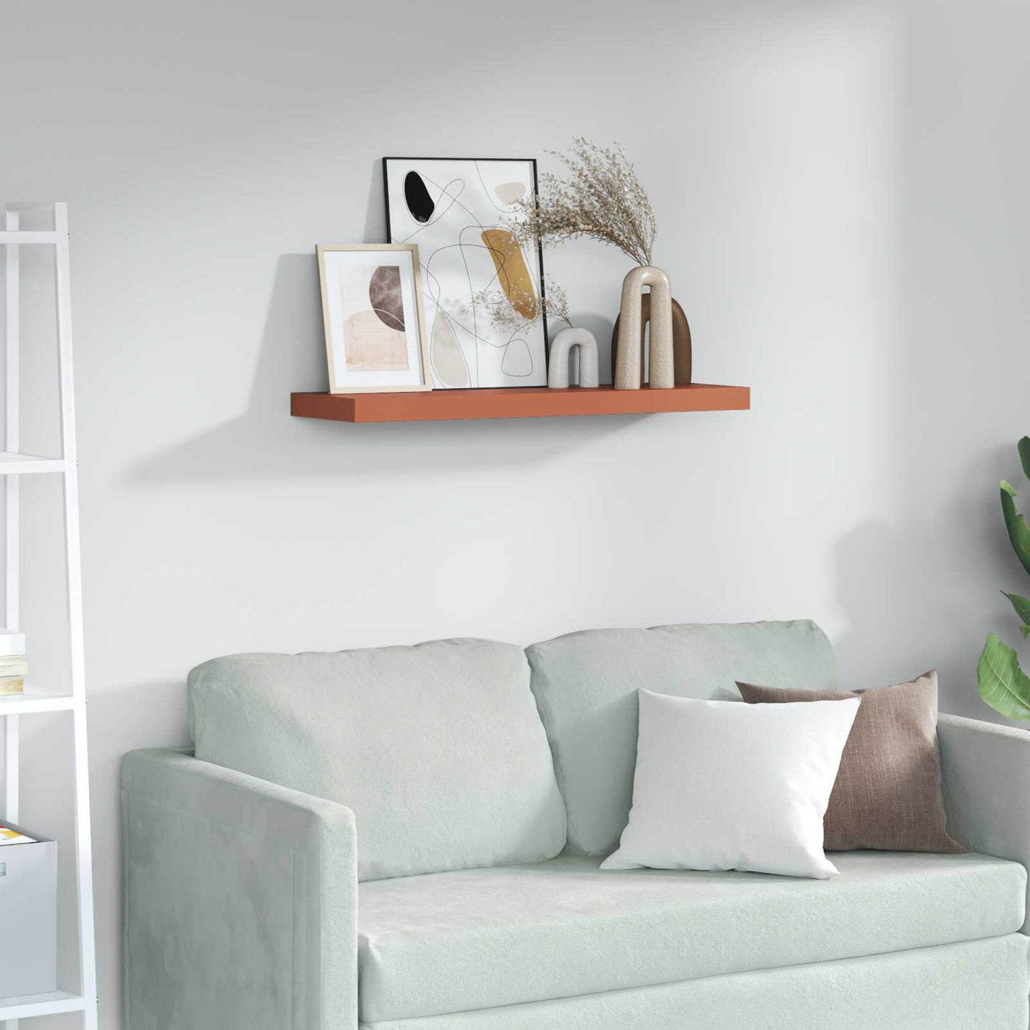 Wandplank Wandgemonteerd Rood 80 x 23,5 x 4 cm Bewerkt hout is nu te koop bij PeponiXL, paradijselijk wonen!