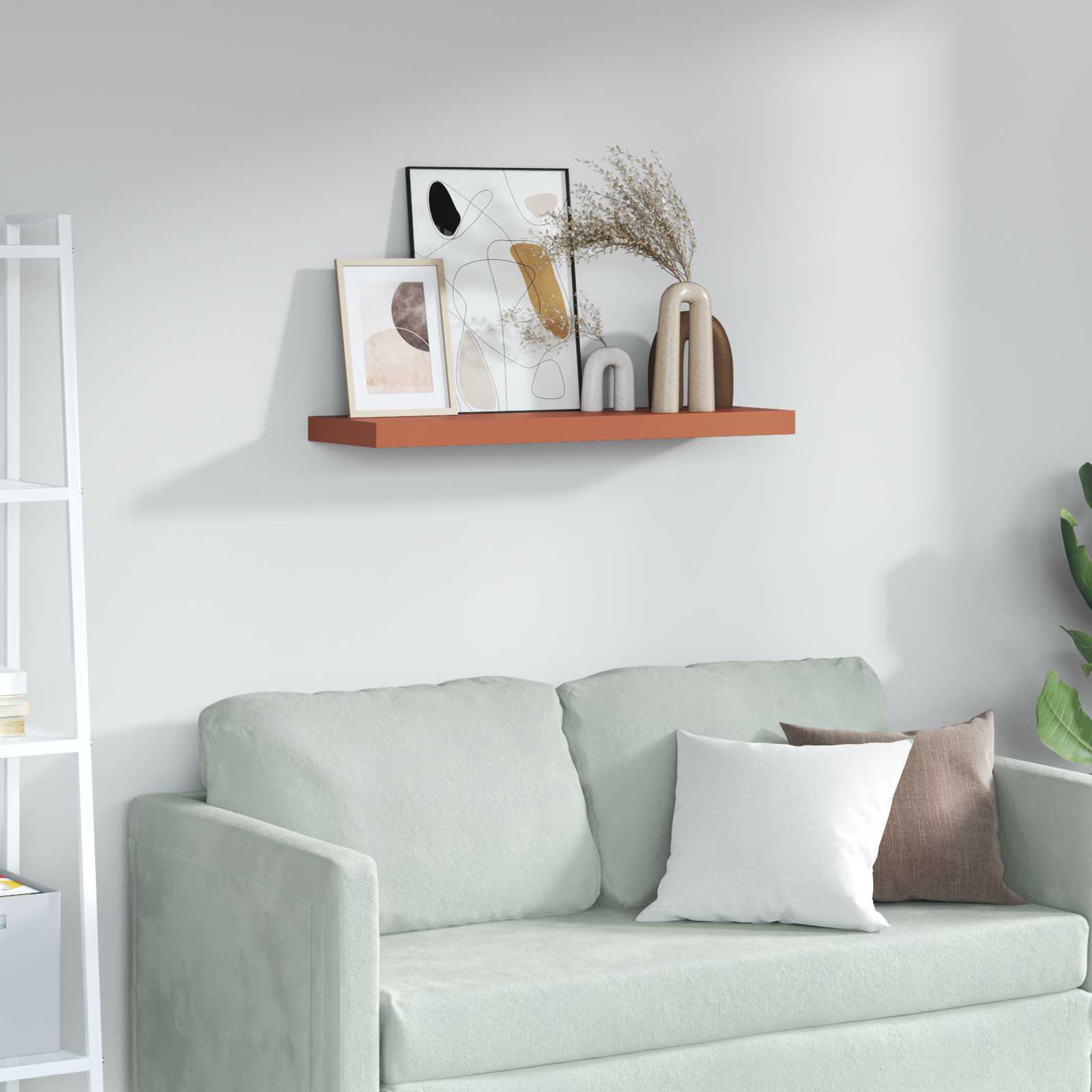 Wandplank Wandgemonteerd Rood 80 x 23,5 x 4 cm Bewerkt hout is nu te koop bij PeponiXL, paradijselijk wonen!