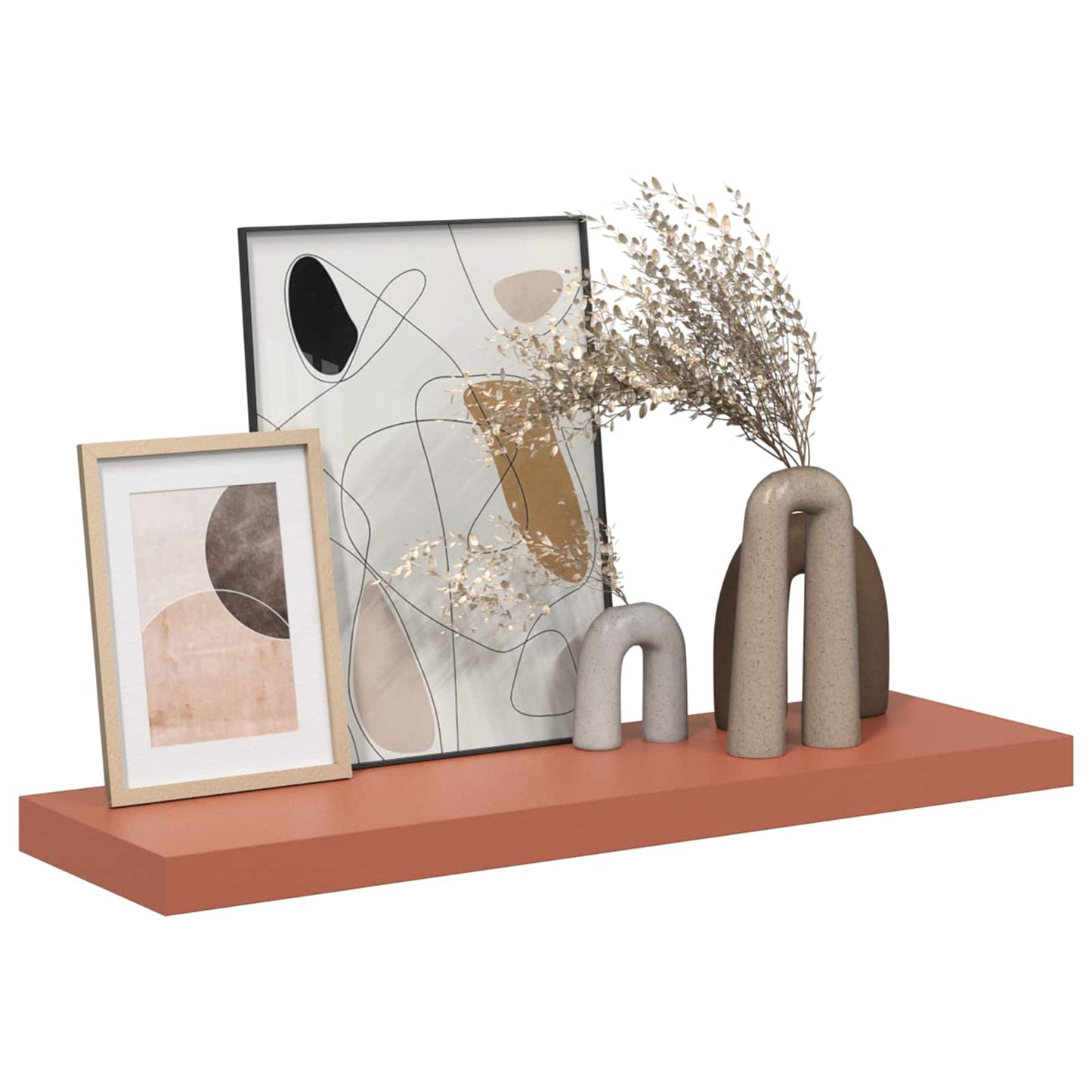 Wandplank Wandgemonteerd Rood 80 x 23,5 x 4 cm Bewerkt hout is nu te koop bij PeponiXL, paradijselijk wonen!