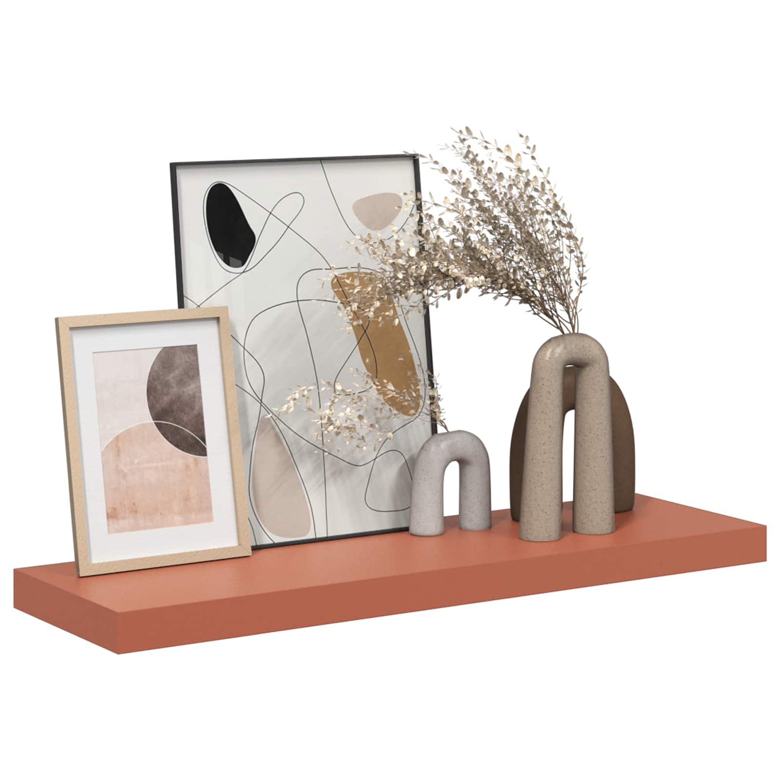 Wandplank Wandgemonteerd Rood 80 x 23,5 x 4 cm Bewerkt hout is nu te koop bij PeponiXL, paradijselijk wonen!