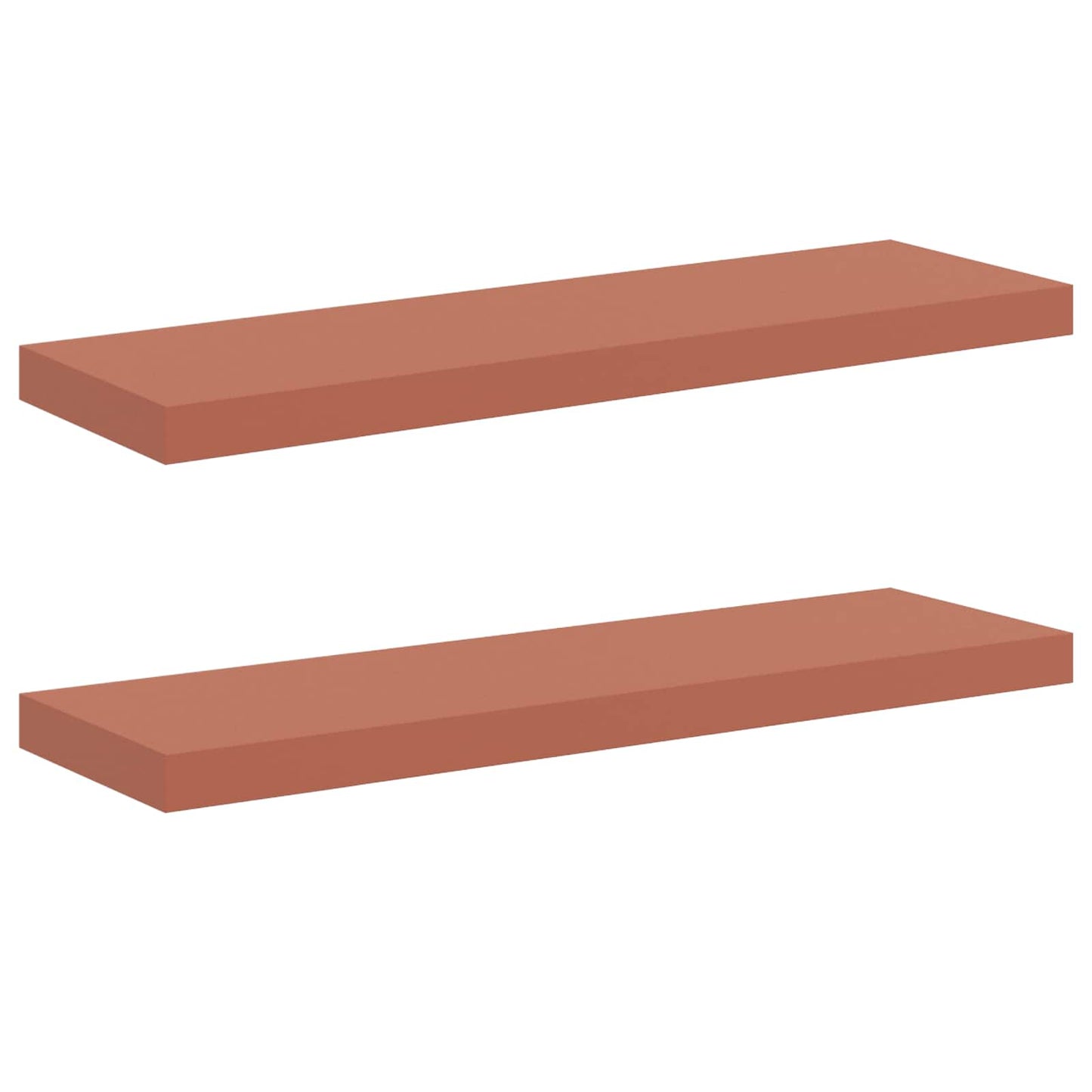 Wandplank met opslag 2 pcs Rood 80 x 23,5 x 4 cm Bewerkt hout is nu te koop bij PeponiXL, paradijselijk wonen!