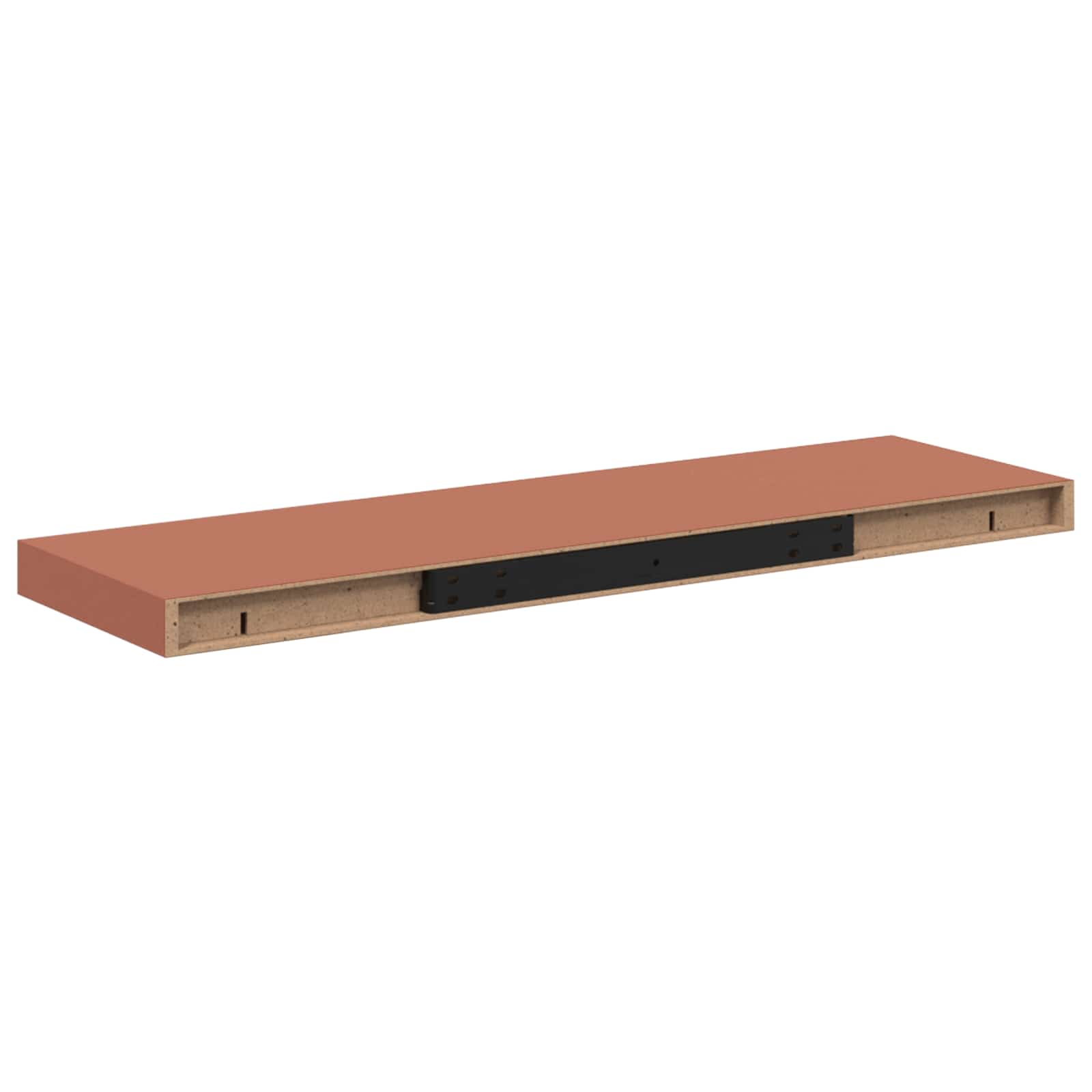 Wandplank met opslag 2 pcs Rood 80 x 23,5 x 4 cm Bewerkt hout is nu te koop bij PeponiXL, paradijselijk wonen!