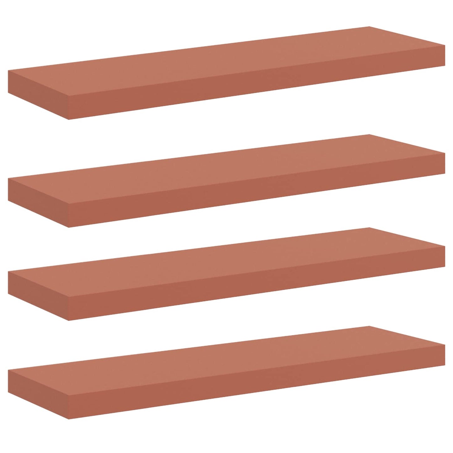 Wandplank met opslag 4 pcs Rood 90 x 23,5 x 4 cm Bewerkt hout is nu te koop bij PeponiXL, paradijselijk wonen!