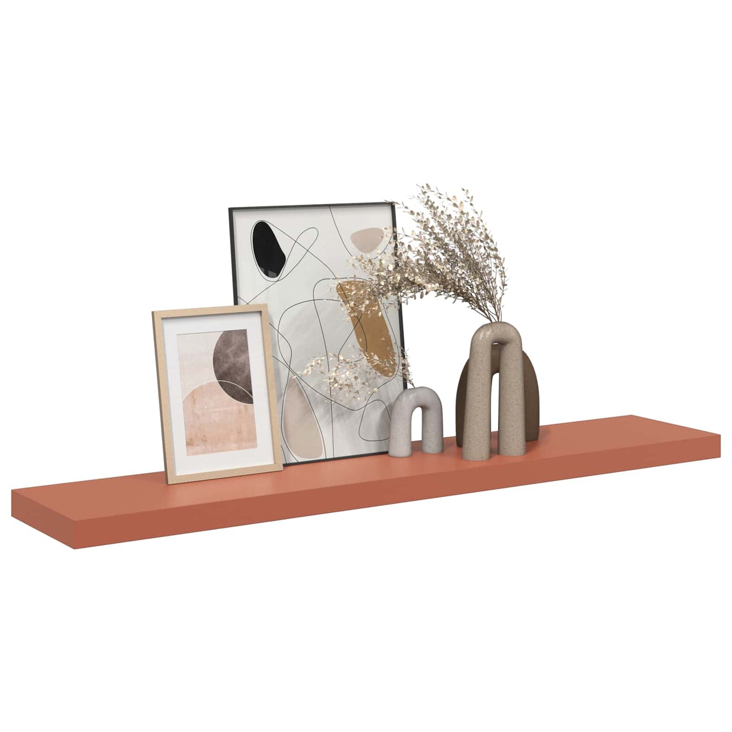 Wandplank Wandgemonteerd Rood 120 x 23,5 x 4 cm Bewerkt hout is nu te koop bij PeponiXL, paradijselijk wonen!