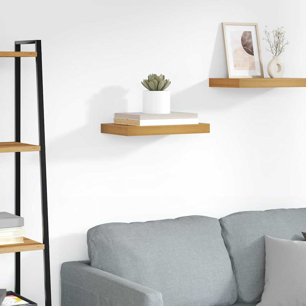 Wandplank Wandgemonteerd Bruin 40 x 23,5 x 4 cm Bewerkt hout is nu te koop bij PeponiXL, paradijselijk wonen!