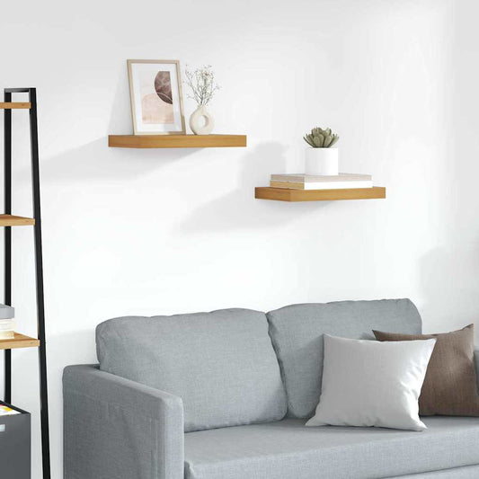 Wandplank Muurmontage 2 st Bruin 40 x 23,5 x 3,8 cm is nu te koop bij PeponiXL, paradijselijk wonen!