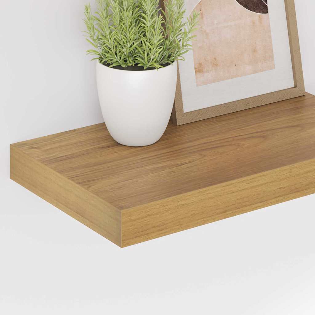 Wandplank met opslag 4 pcs Bruin 40 x 23,5 x 4 cm Bewerkt hout is nu te koop bij PeponiXL, paradijselijk wonen!