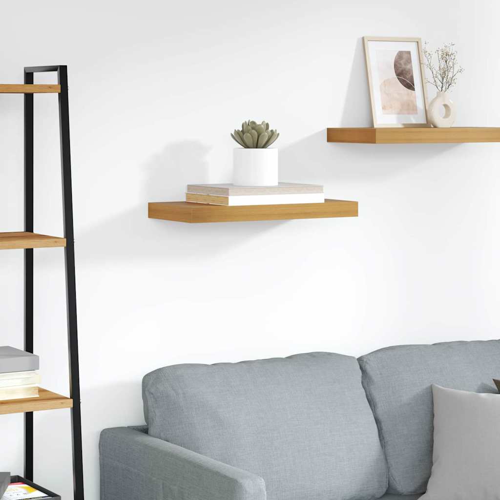 Wandplank Wandgemonteerd Bruin 50 x 23 x 4 cm Bewerkt hout is nu te koop bij PeponiXL, paradijselijk wonen!