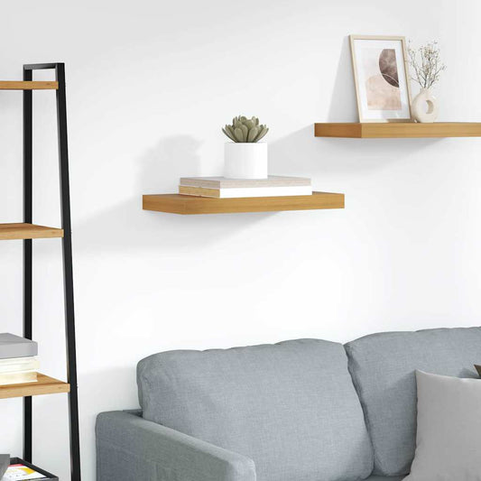 Wandplank Wandgemonteerd Bruin 50 x 23 x 4 cm Bewerkt hout is nu te koop bij PeponiXL, paradijselijk wonen!