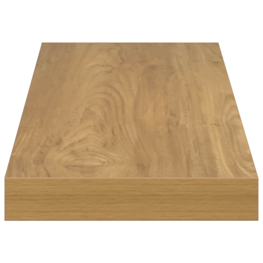 Wandplank met opslag 2 pcs Bruin 50 x 23 x 4 cm Bewerkt hout is nu te koop bij PeponiXL, paradijselijk wonen!