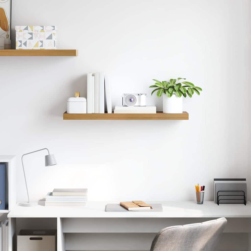 Wandplank Wandgemonteerd Bruin 80 x 23,5 x 4 cm Bewerkt hout is nu te koop bij PeponiXL, paradijselijk wonen!