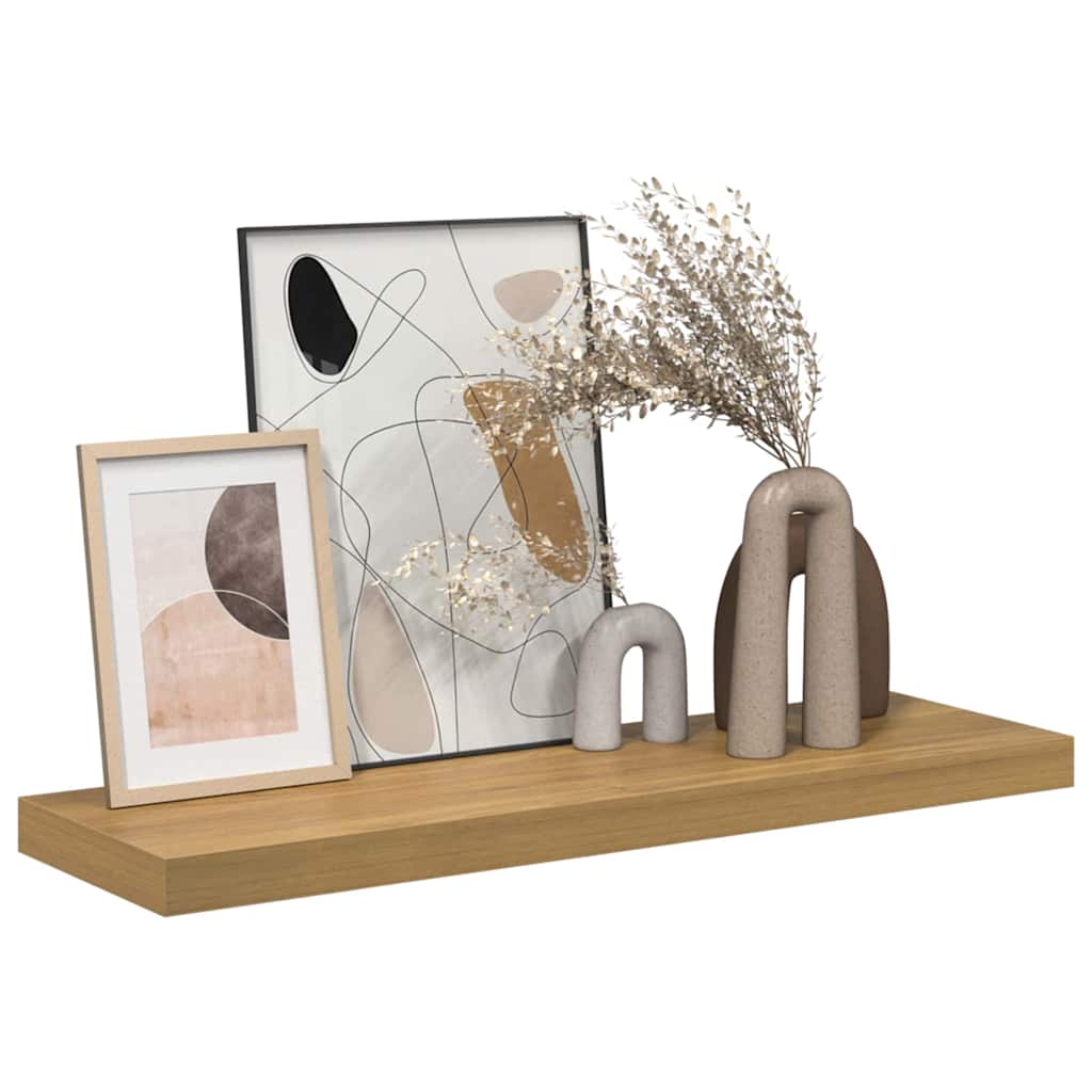 Wandplank Wandgemonteerd Bruin 80 x 23,5 x 4 cm Bewerkt hout is nu te koop bij PeponiXL, paradijselijk wonen!