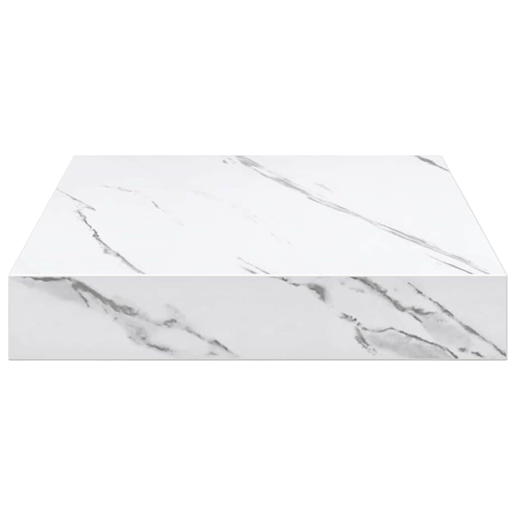 Wandplank met opslag Wit Marmer 23 x 23,5 x 4 cm Bewerkt hout is nu te koop bij PeponiXL, paradijselijk wonen!