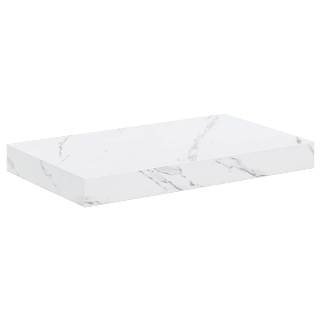 Wandplank met opslag Wit Marmer 40 x 23,5 x 4 cm Bewerkt hout is nu te koop bij PeponiXL, paradijselijk wonen!
