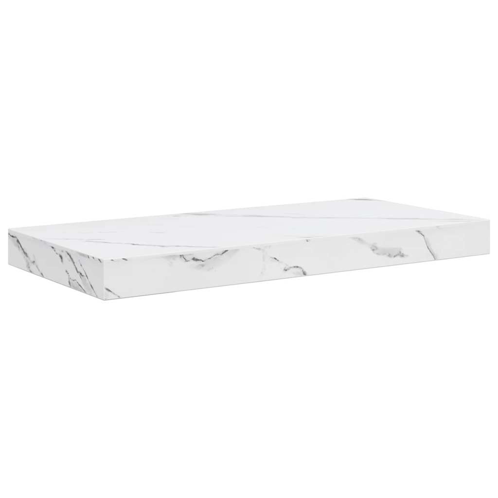 Wandplank 4 pcs Wit Marmer 50 x 23,5 x 4 cm Bewerkt hout is nu te koop bij PeponiXL, paradijselijk wonen!
