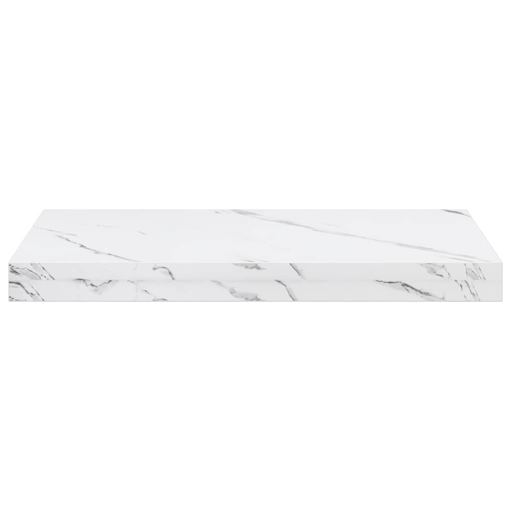Wandplank 4 pcs Wit Marmer 50 x 23,5 x 4 cm Bewerkt hout is nu te koop bij PeponiXL, paradijselijk wonen!