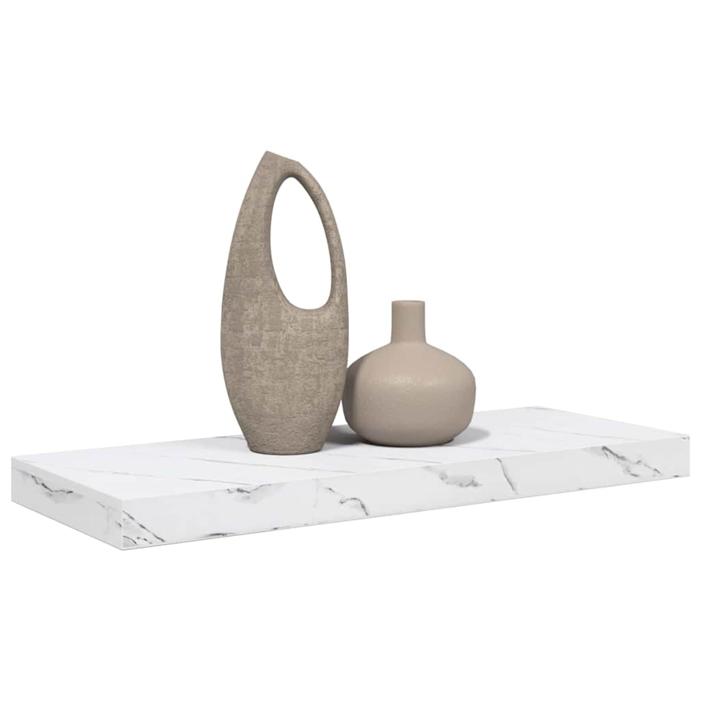 Wandplank Wandgemonteerd Wit Marmer 60 x 23 x 4 cm Bewerkt hout is nu te koop bij PeponiXL, paradijselijk wonen!