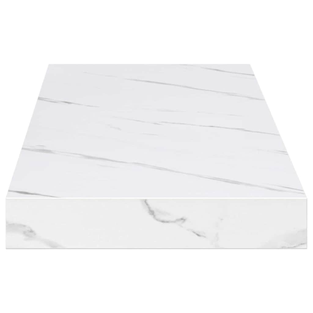 Wandplank 2 pcs Wit Marmer 90 x 23,5 x 4 cm Bewerkt hout is nu te koop bij PeponiXL, paradijselijk wonen!
