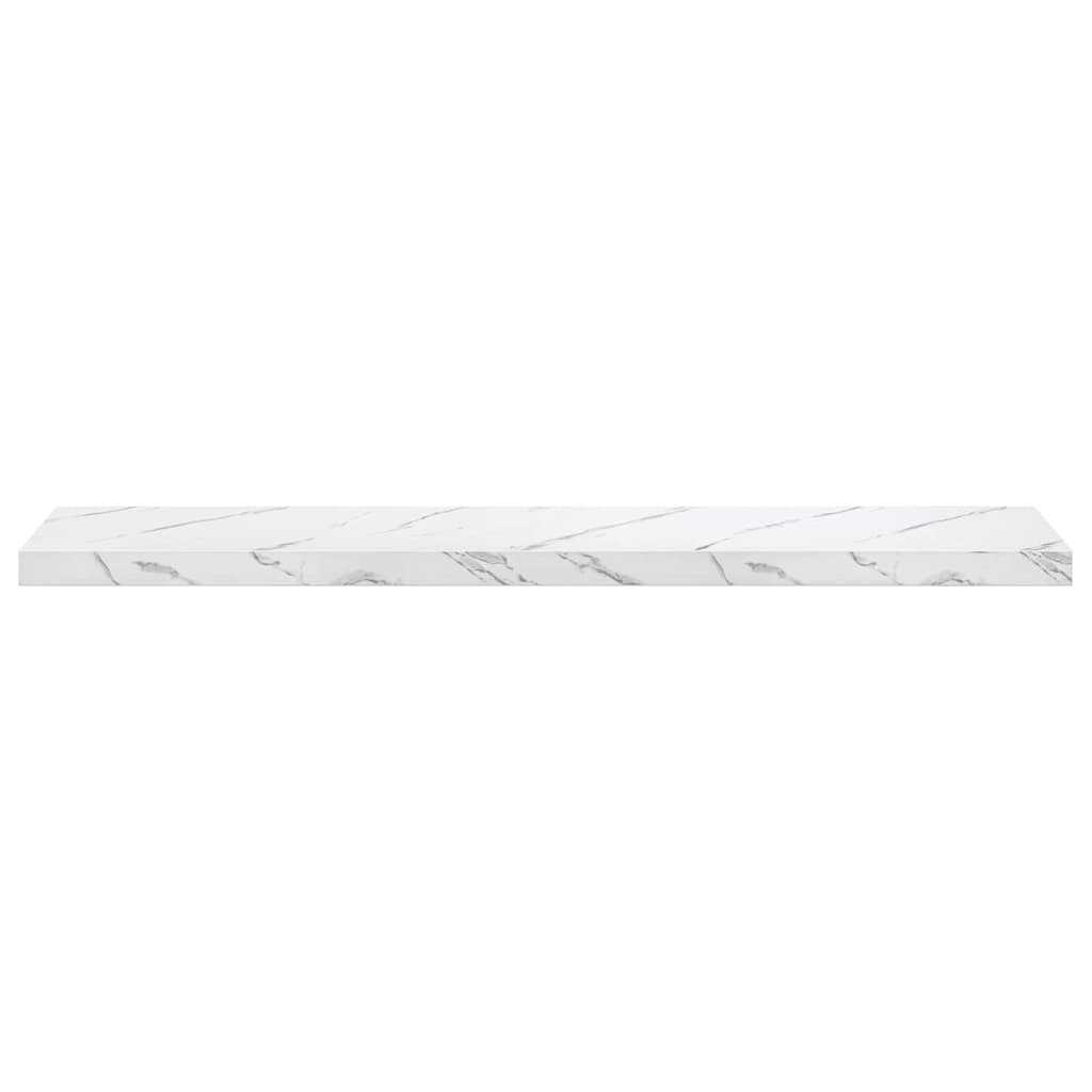 Wandplank 2 pcs Wit Marmer 120 x 23,5 x 4 cm Bewerkt hout is nu te koop bij PeponiXL, paradijselijk wonen!