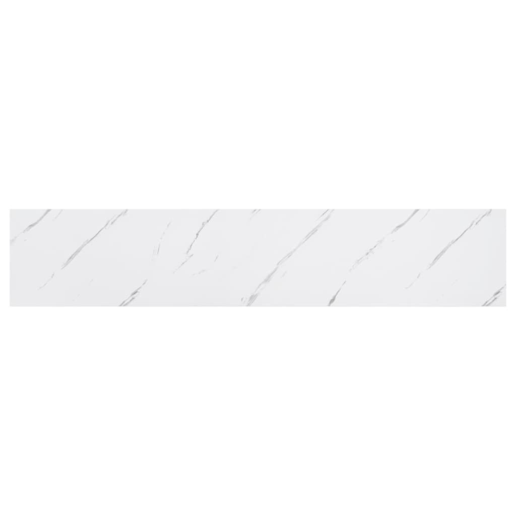 Wandplank 2 pcs Wit Marmer 120 x 23,5 x 4 cm Bewerkt hout is nu te koop bij PeponiXL, paradijselijk wonen!