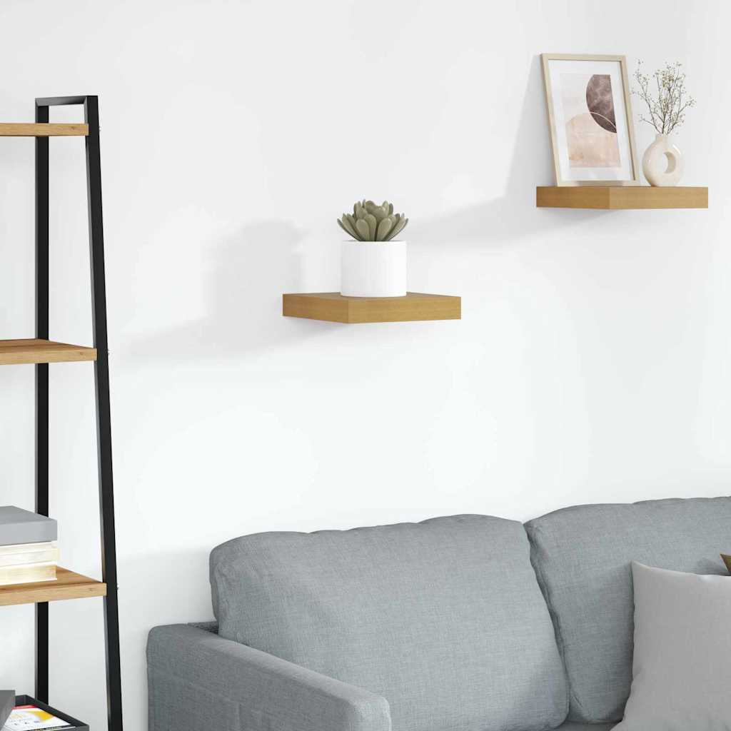 Wandplank Wandgemonteerd Beige 23 x 23,5 x 4 cm Bewerkt hout is nu te koop bij PeponiXL, paradijselijk wonen!