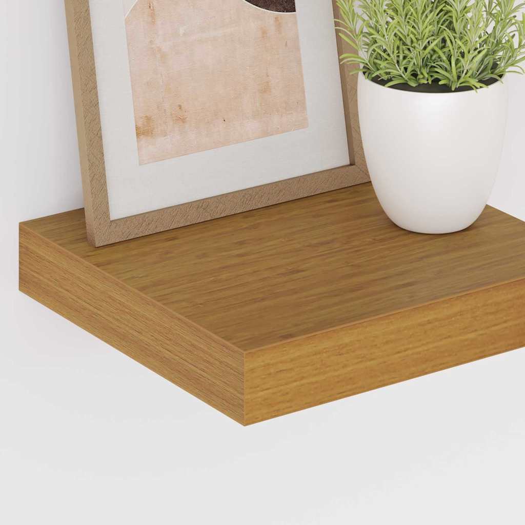 Wandplank met opslag 2 pcs Beige 23 x 23,5 x 4 cm Bewerkt hout is nu te koop bij PeponiXL, paradijselijk wonen!