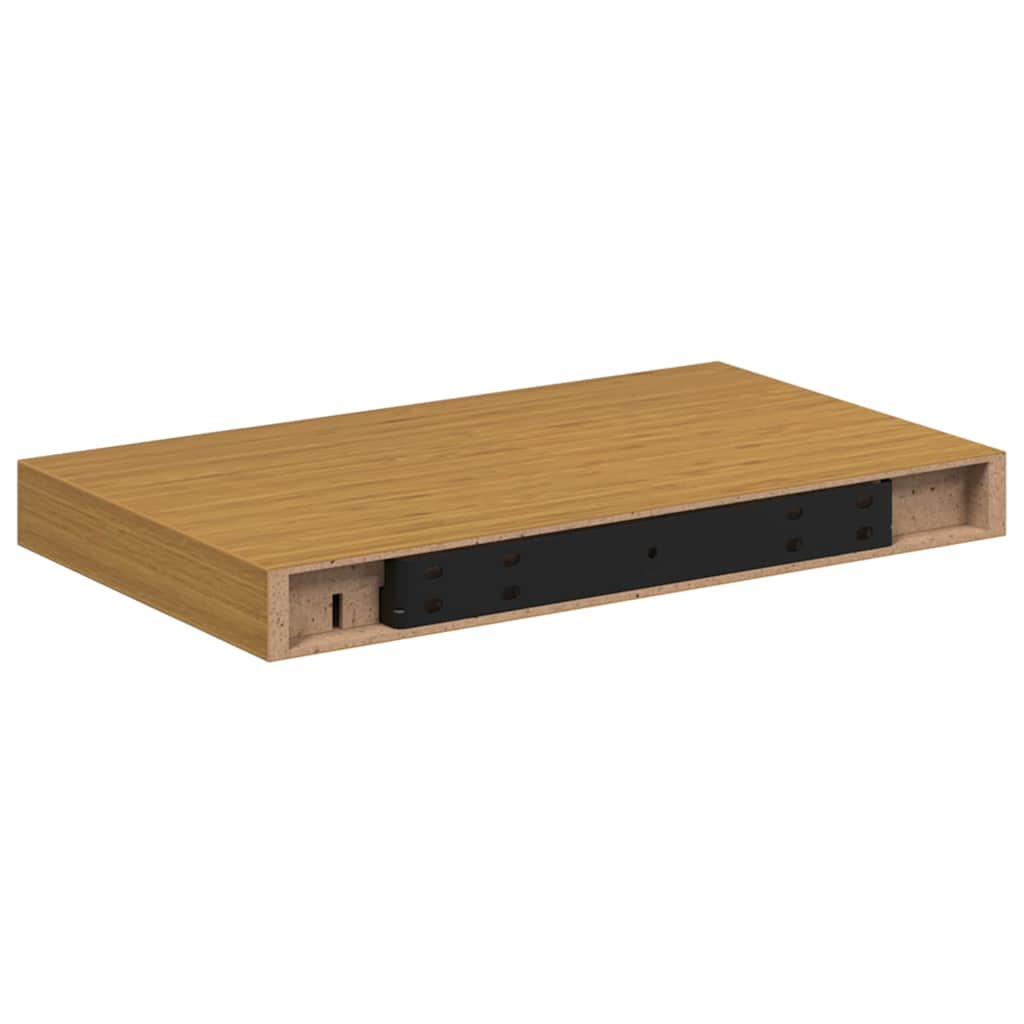 Wandplank met opslag 2 pcs Beige 40 x 23,5 x 4 cm Bewerkt hout is nu te koop bij PeponiXL, paradijselijk wonen!