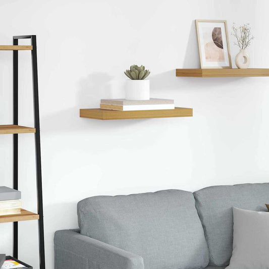 Wandplank Wandgemonteerd Beige 50 x 23 x 4 cm Bewerkt hout is nu te koop bij PeponiXL, paradijselijk wonen!