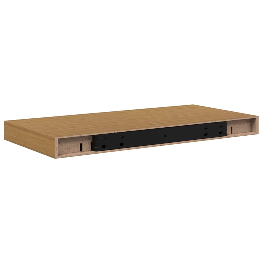 Wandplank met opslag 2 pcs Beige 50 x 23 x 4 cm Bewerkt hout is nu te koop bij PeponiXL, paradijselijk wonen!