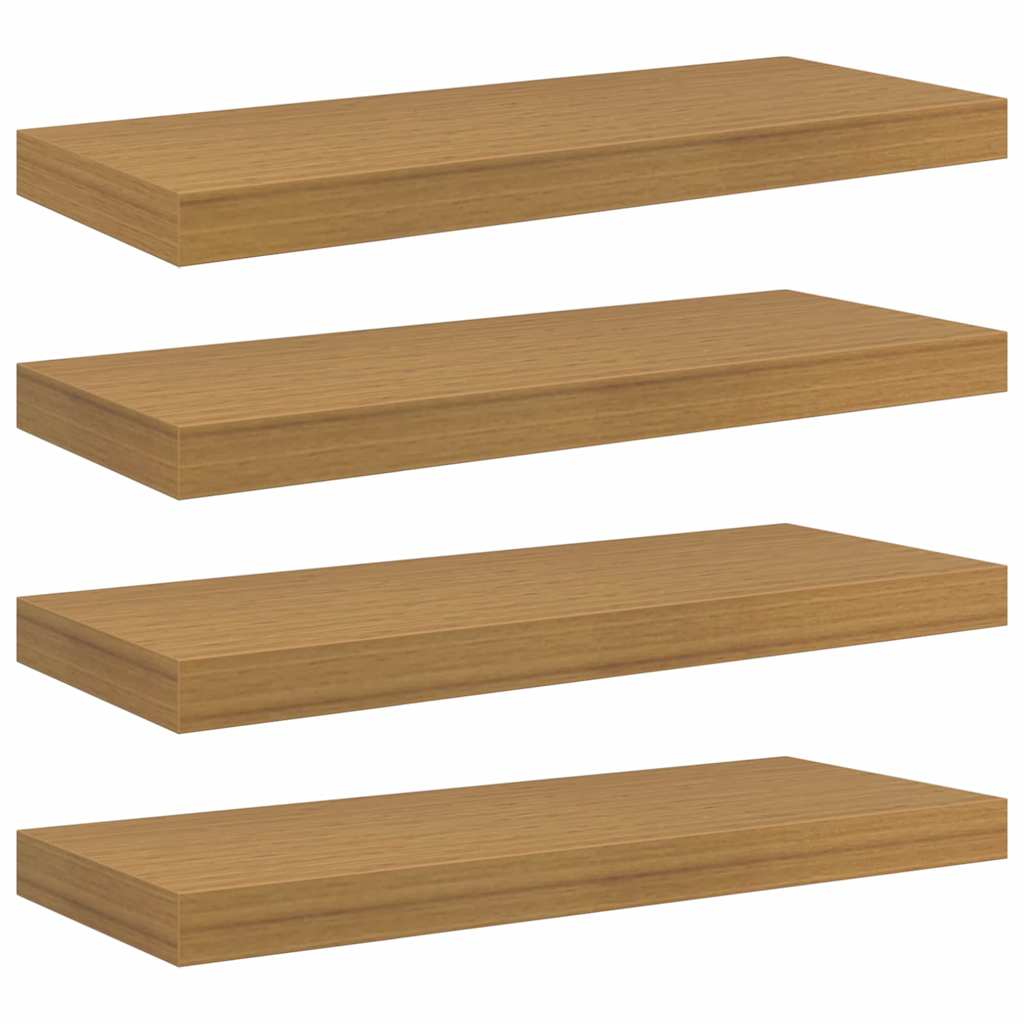 Wandplank met opslag 4 pcs Beige 60 x 23 x 4 cm Bewerkt hout is nu te koop bij PeponiXL, paradijselijk wonen!