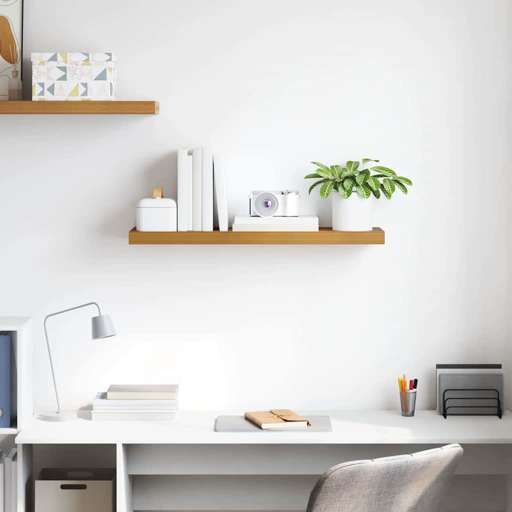 Wandplank Wandgemonteerd Beige 80 x 23,5 x 4 cm Bewerkt hout is nu te koop bij PeponiXL, paradijselijk wonen!