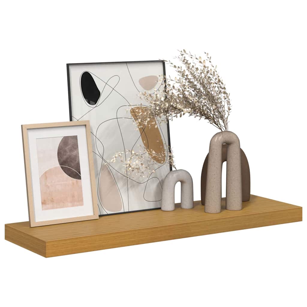 Wandplank Wandgemonteerd Beige 80 x 23,5 x 4 cm Bewerkt hout is nu te koop bij PeponiXL, paradijselijk wonen!