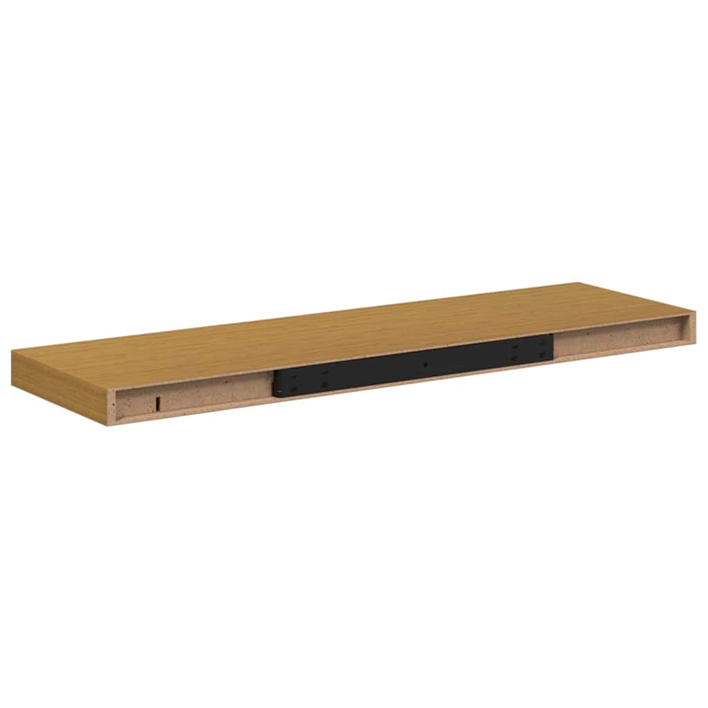 Wandplank met opslag 2 pcs Beige 80 x 23,5 x 4 cm Bewerkt hout is nu te koop bij PeponiXL, paradijselijk wonen!