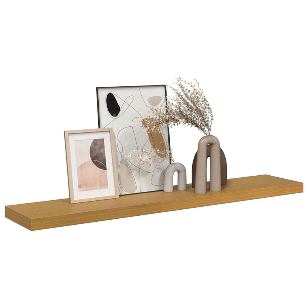 Wandplank Wandgemonteerd Beige 120 x 23,5 x 4 cm Bewerkt hout is nu te koop bij PeponiXL, paradijselijk wonen!