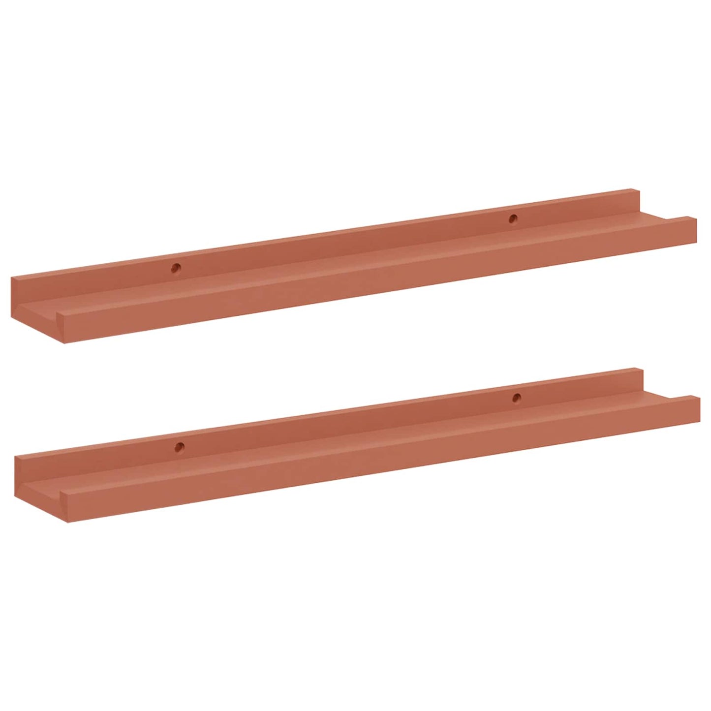 Wandplank met plank 2 pcs Rood 60 x 9 x 3 cm Bewerkt hout is nu te koop bij PeponiXL, paradijselijk wonen!