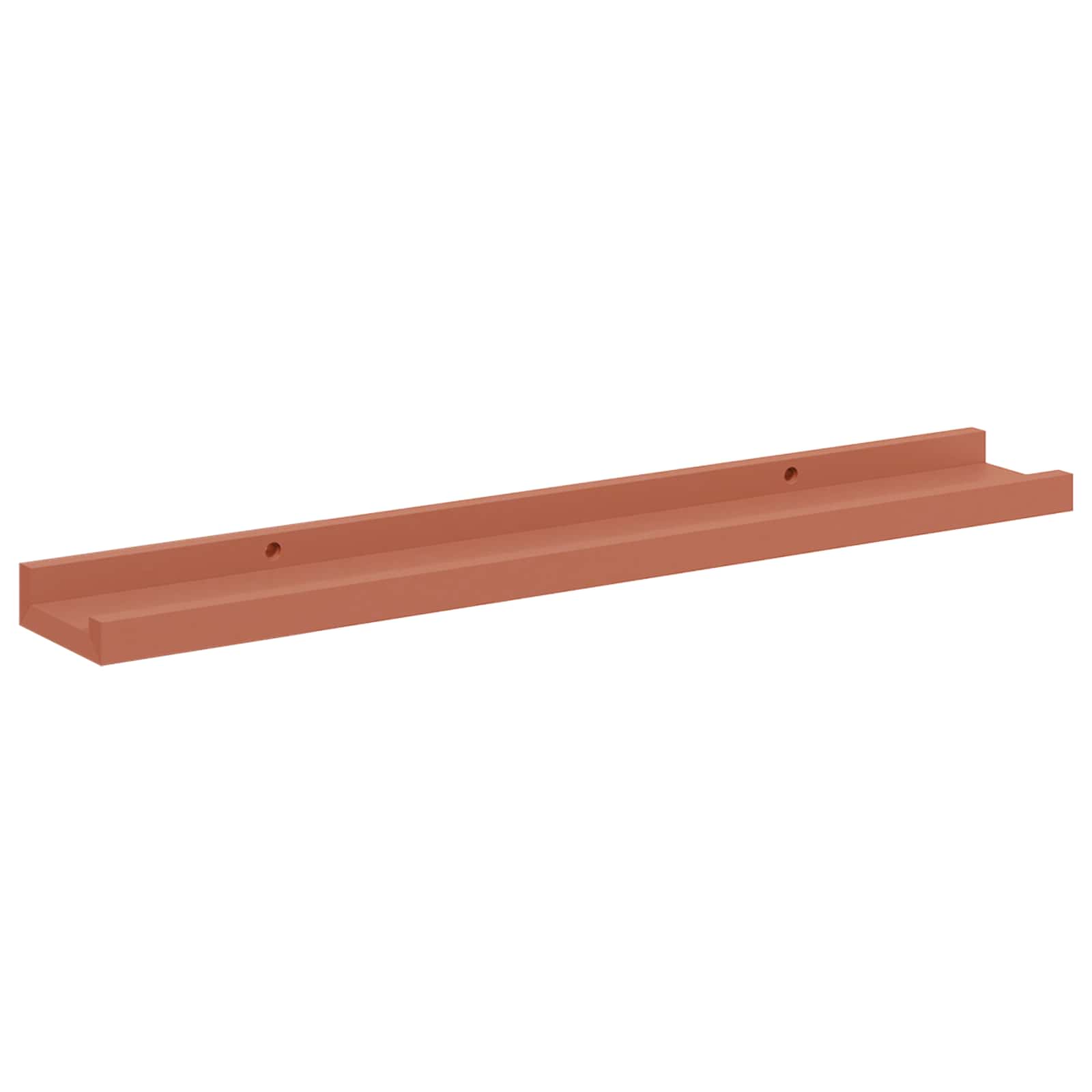 Wandplank met plank 2 pcs Rood 60 x 9 x 3 cm Bewerkt hout is nu te koop bij PeponiXL, paradijselijk wonen!