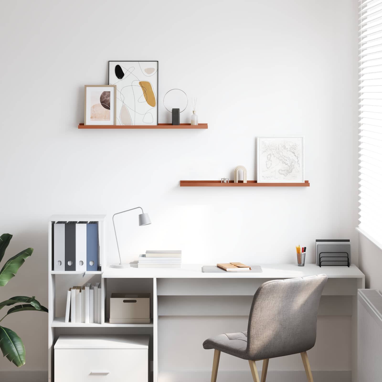 Wandplank met plank 2 pcs Rood 80 x 9 x 3 cm Bewerkt hout is nu te koop bij PeponiXL, paradijselijk wonen!