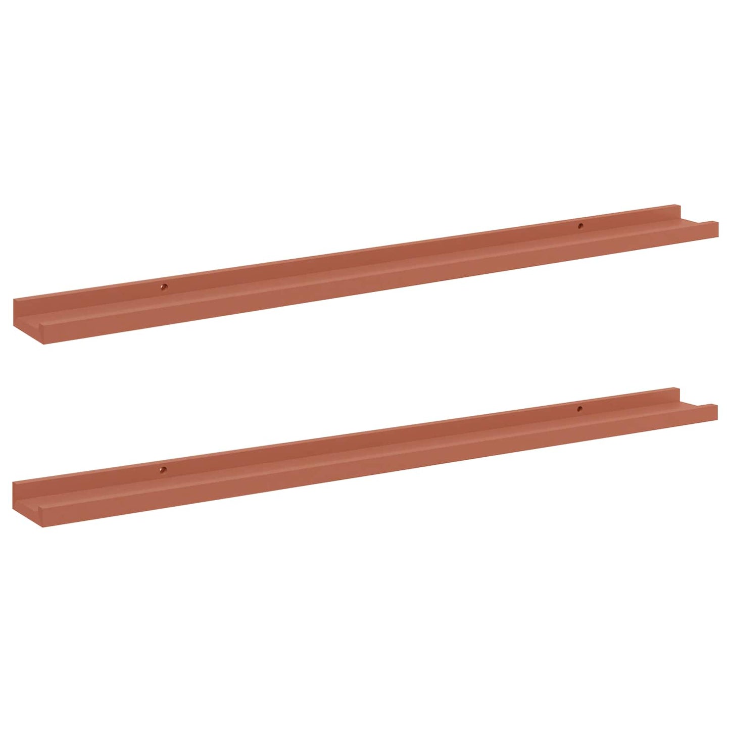 Wandplank met plank 2 pcs Rood 100 x 9 x 3 cm Bewerkt hout is nu te koop bij PeponiXL, paradijselijk wonen!