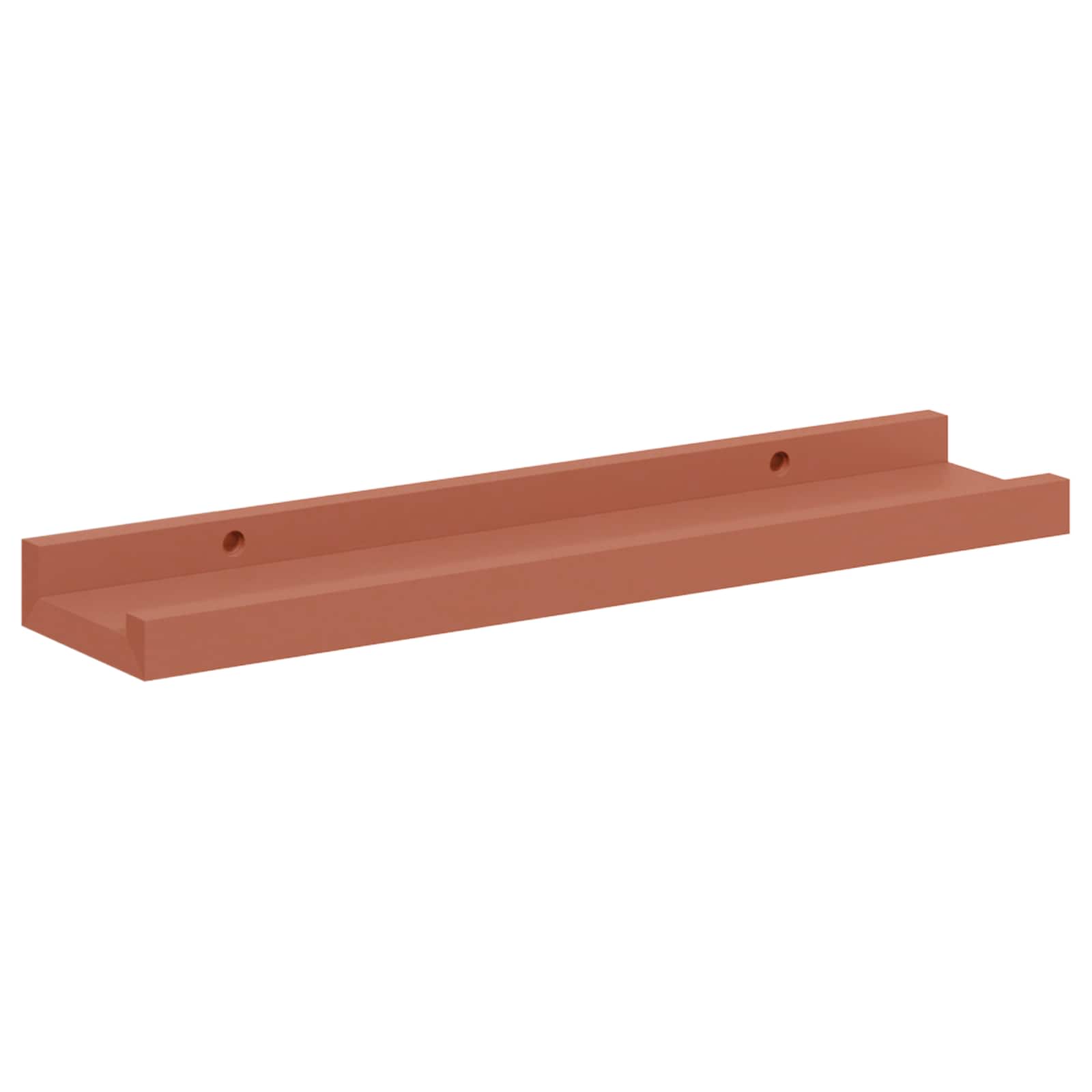Wandplank met plank 4 pcs Rood 40 x 9 x 3 cm Bewerkt hout is nu te koop bij PeponiXL, paradijselijk wonen!