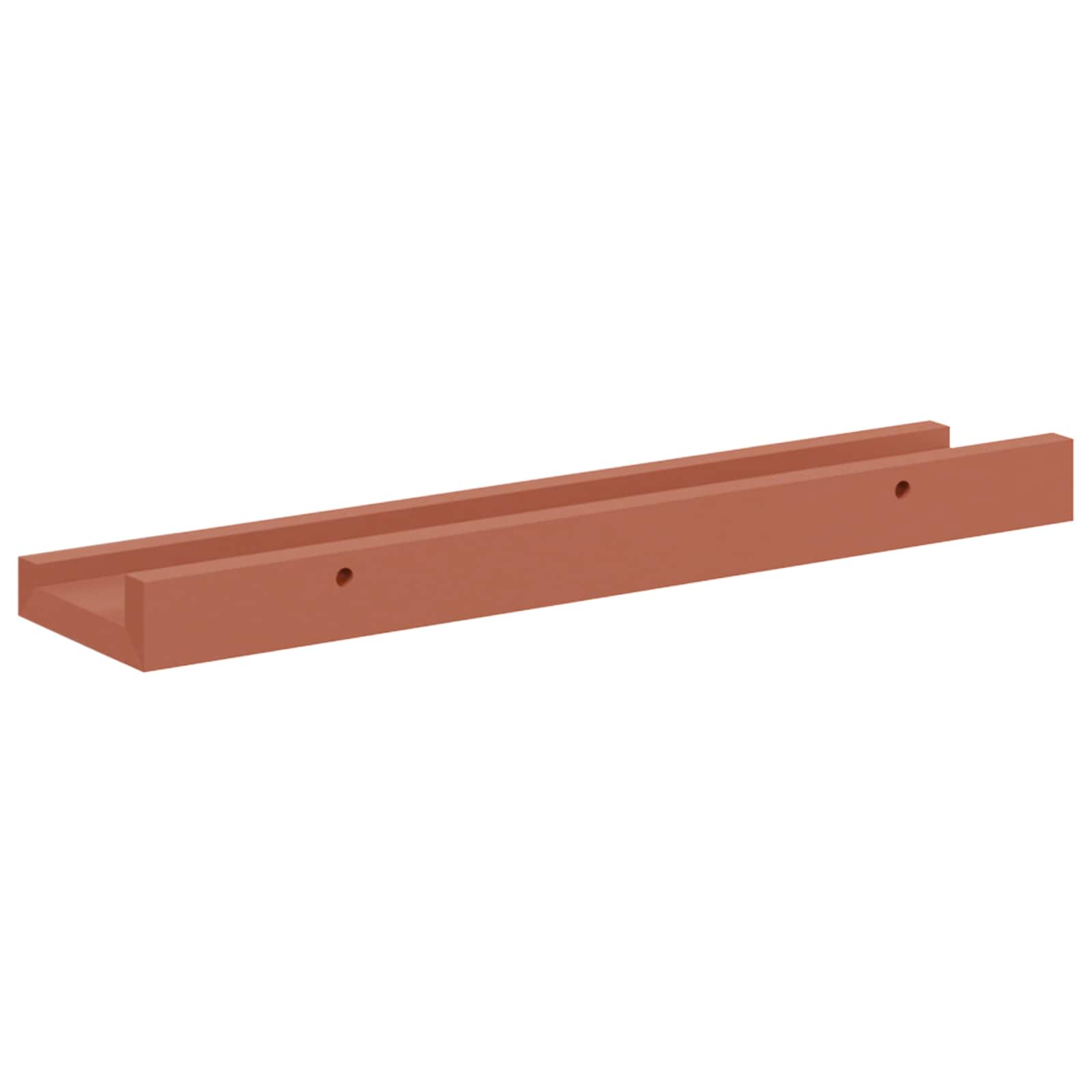 Wandplank met plank 4 pcs Rood 40 x 9 x 3 cm Bewerkt hout is nu te koop bij PeponiXL, paradijselijk wonen!