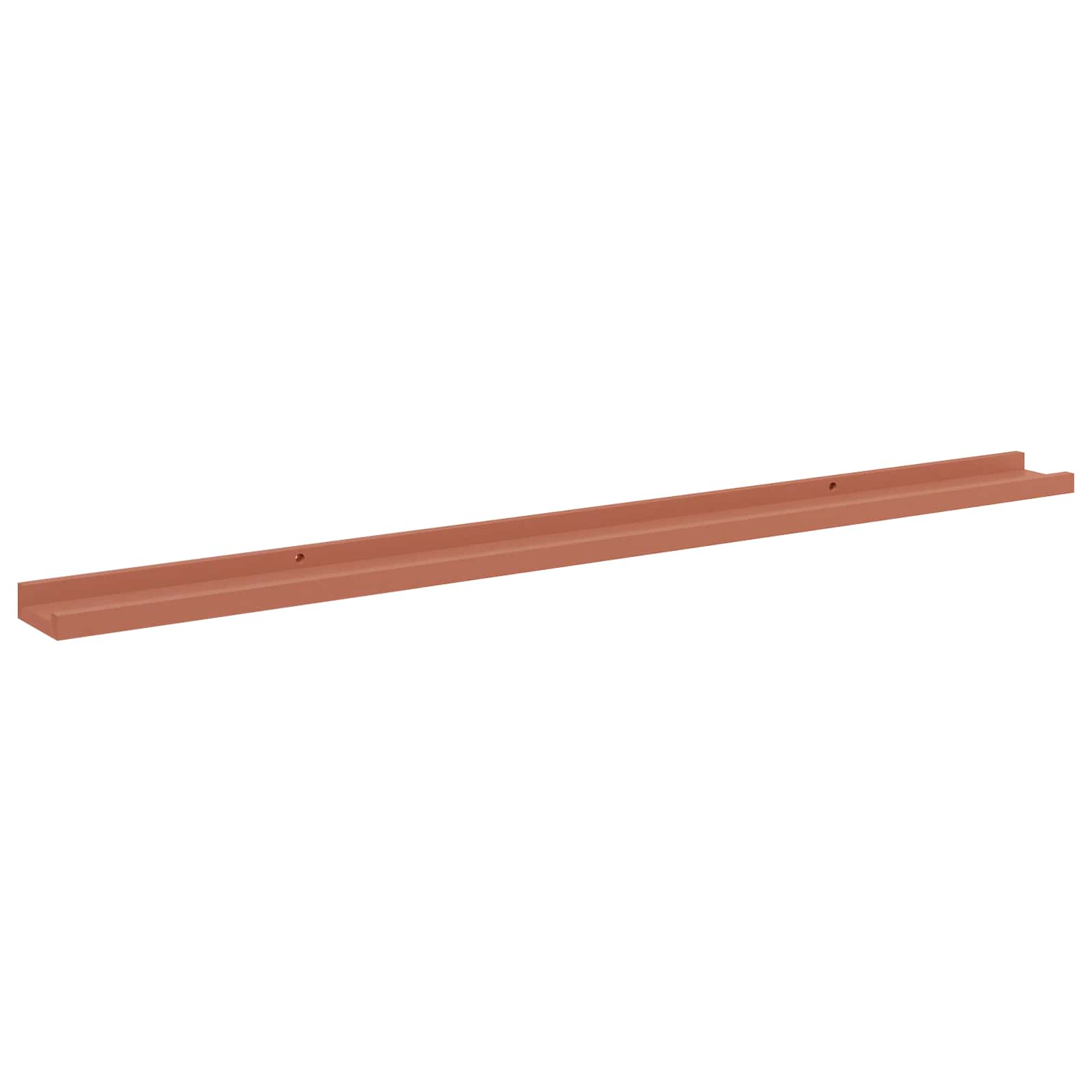 Wandplank met plank 4 pcs Rood 115 x 9 x 3 cm Bewerkt hout is nu te koop bij PeponiXL, paradijselijk wonen!
